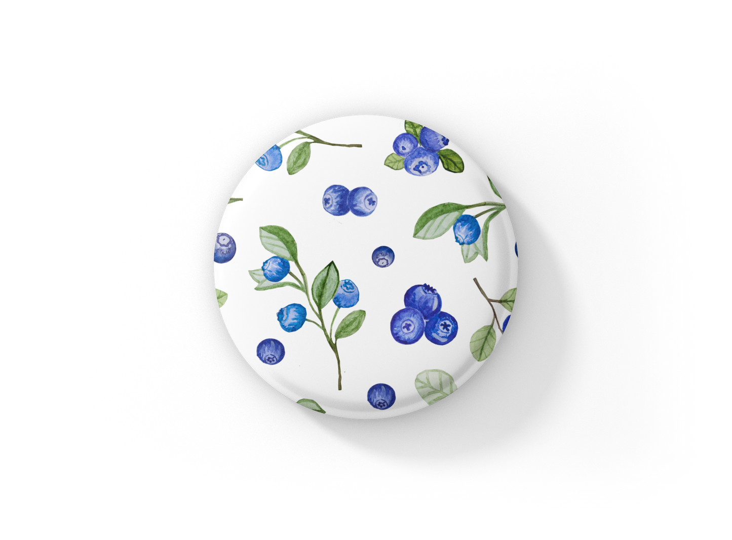 Blueberry Pin Back Button, Magnet, Keychain