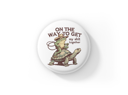 On The Way To Get Pin Back Button, Magnet