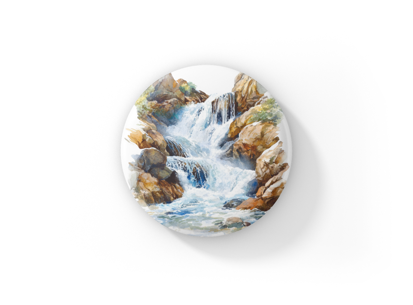Waterfall Pin Back Button, Magnet