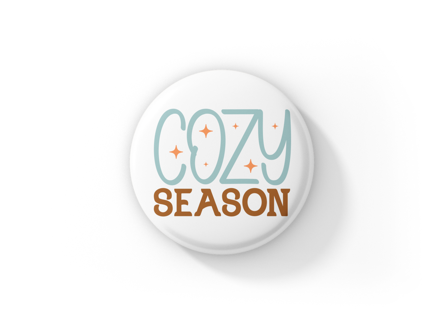 Cozy Season Pin Back Button, Magnet