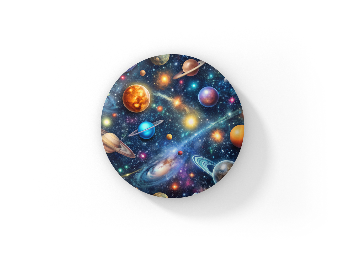 Outer Space Pin Back Button, Magnet