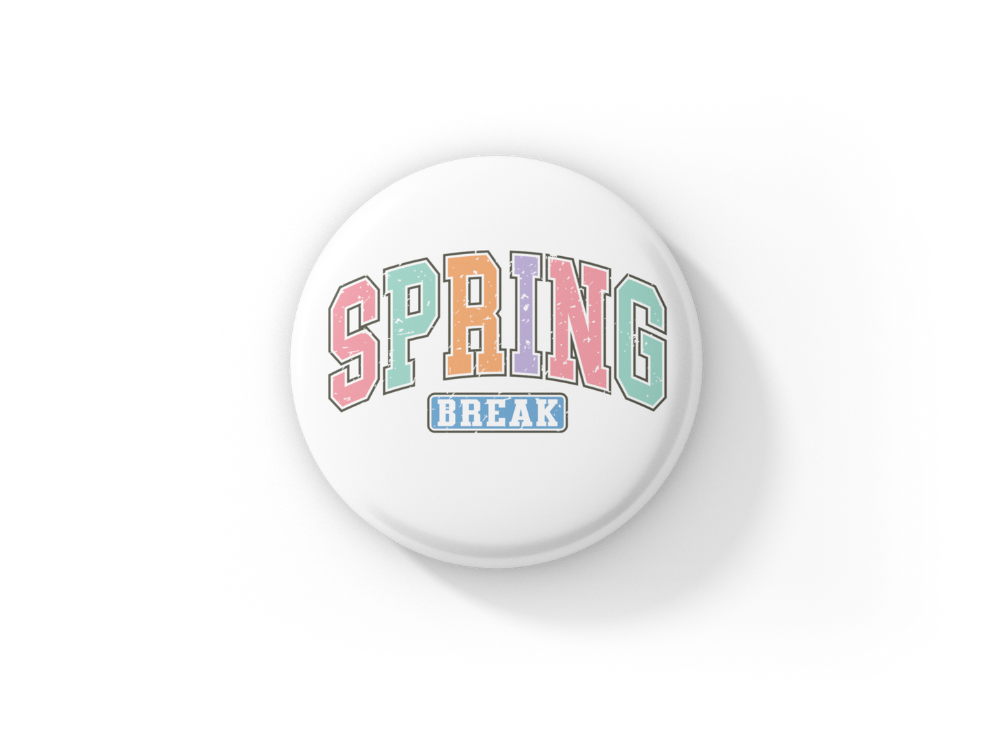 Spring Break Pin Back Button, Magnet