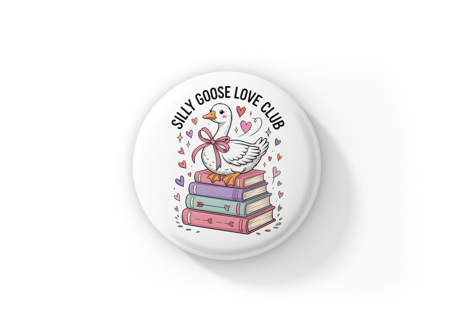 Silly Goose Love Club Pin Back Button, Magnet