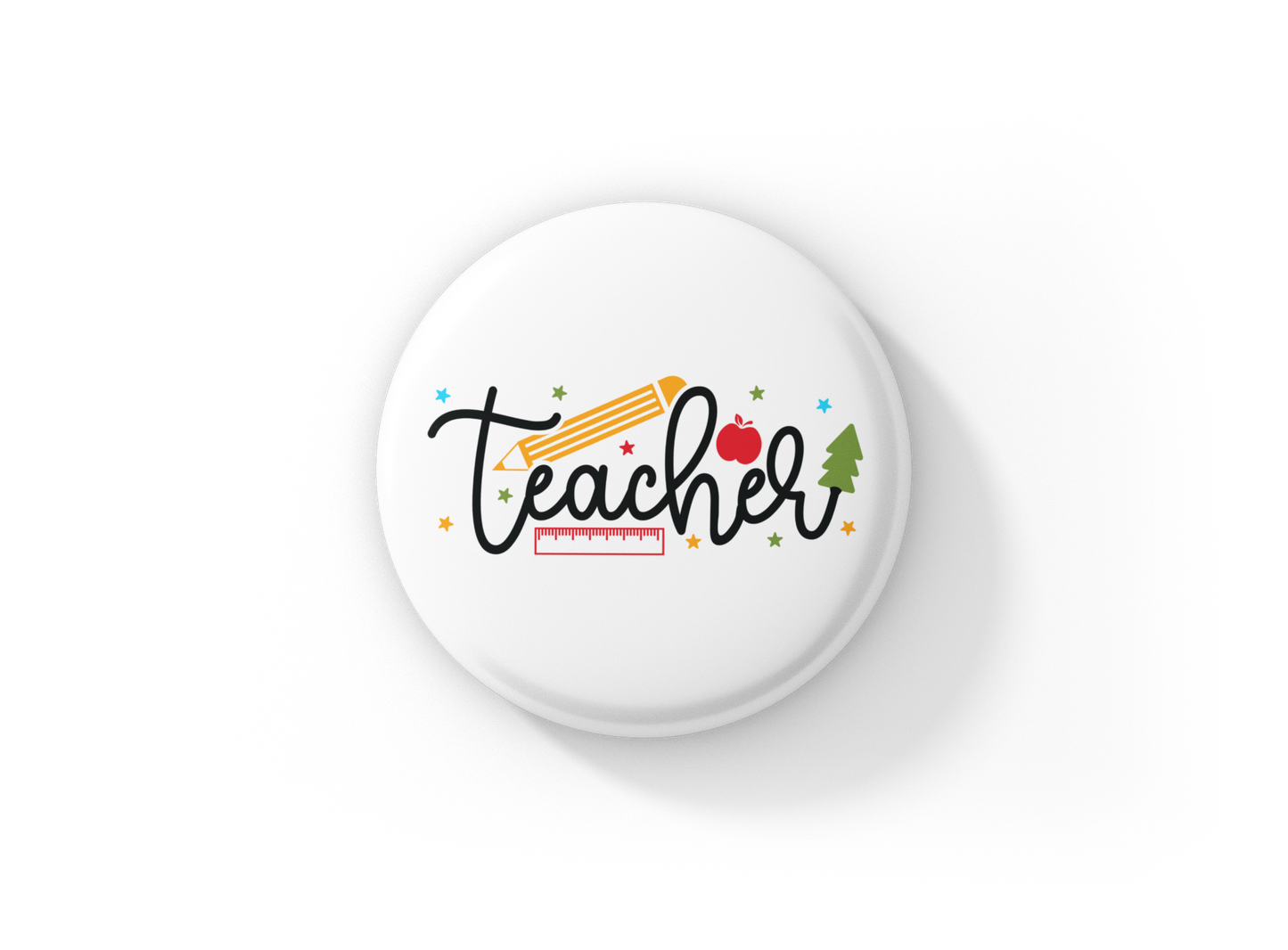 Teacher Pin Back Button, Magnet