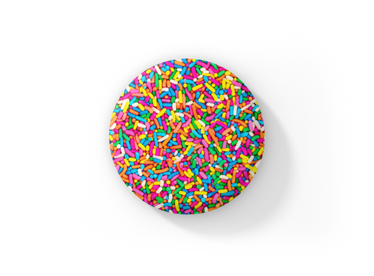 Sprinkles Pin Back Button, Magnet
