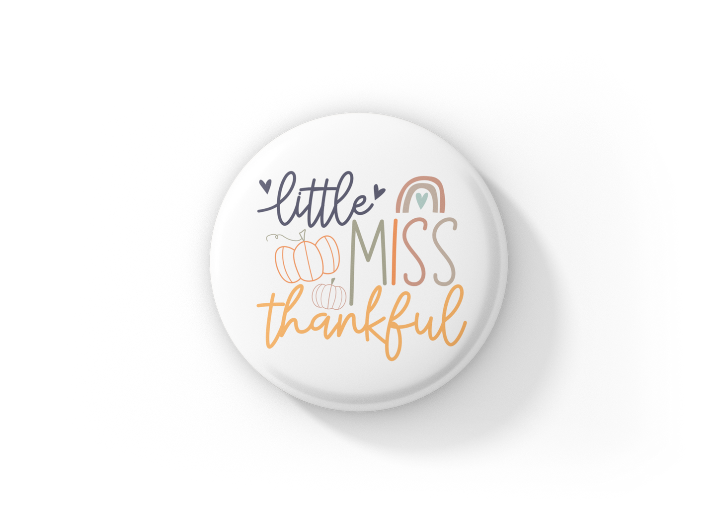 Little Miss Thankful Pin Back Button, Magnet