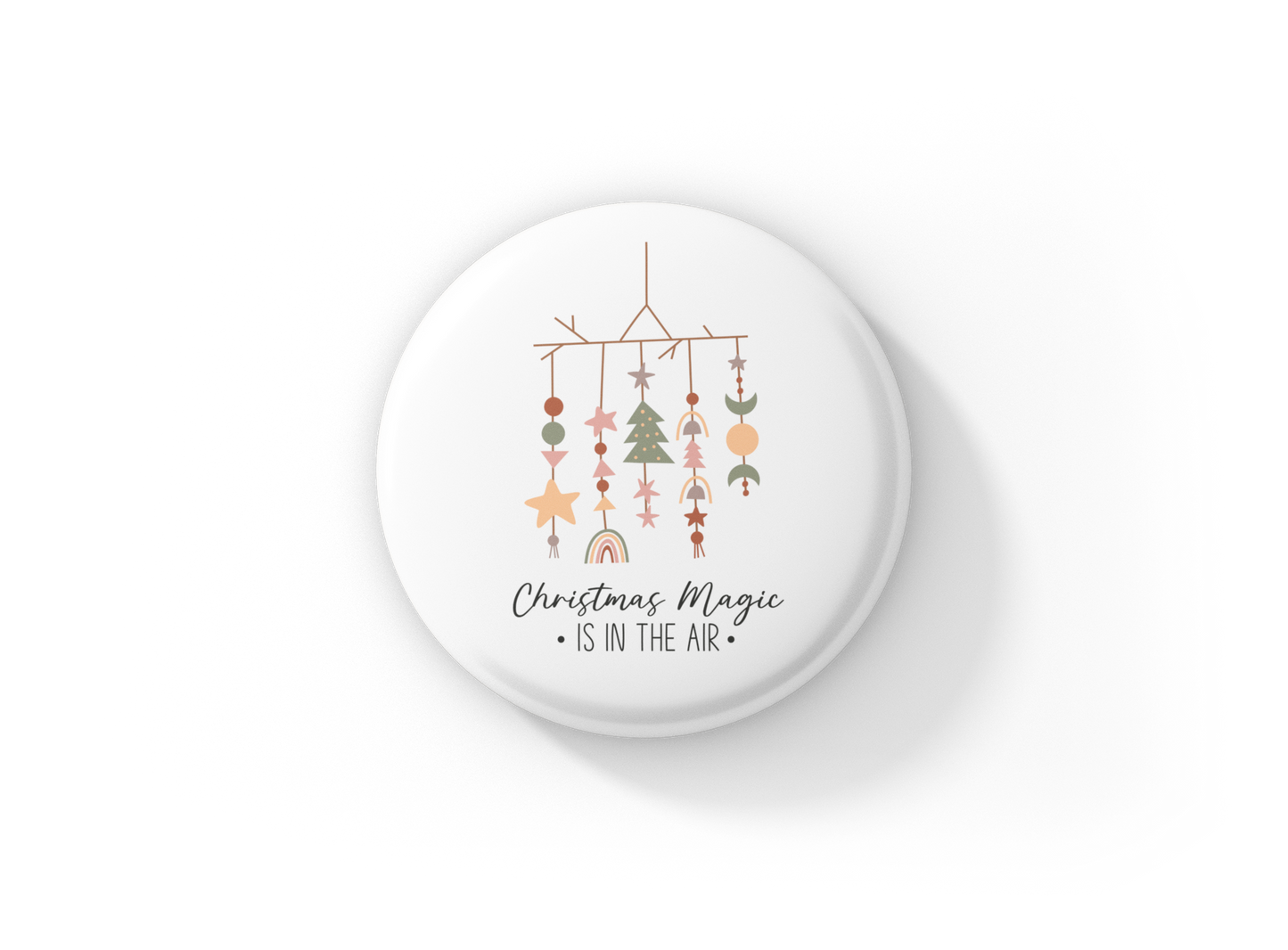 Christmas Magic Is In The Air Pin Pin Back Button, Magnet