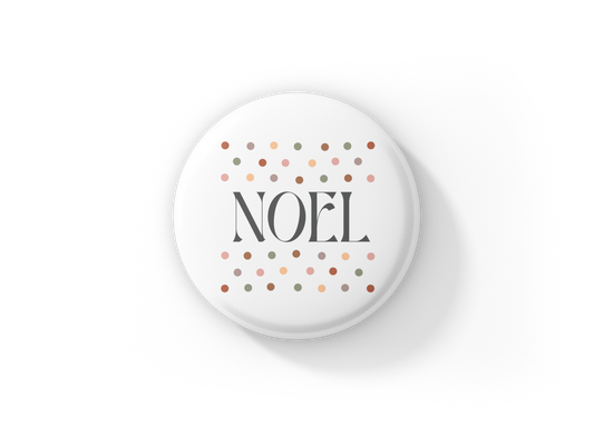Noel Pin Back Button, Magnet
