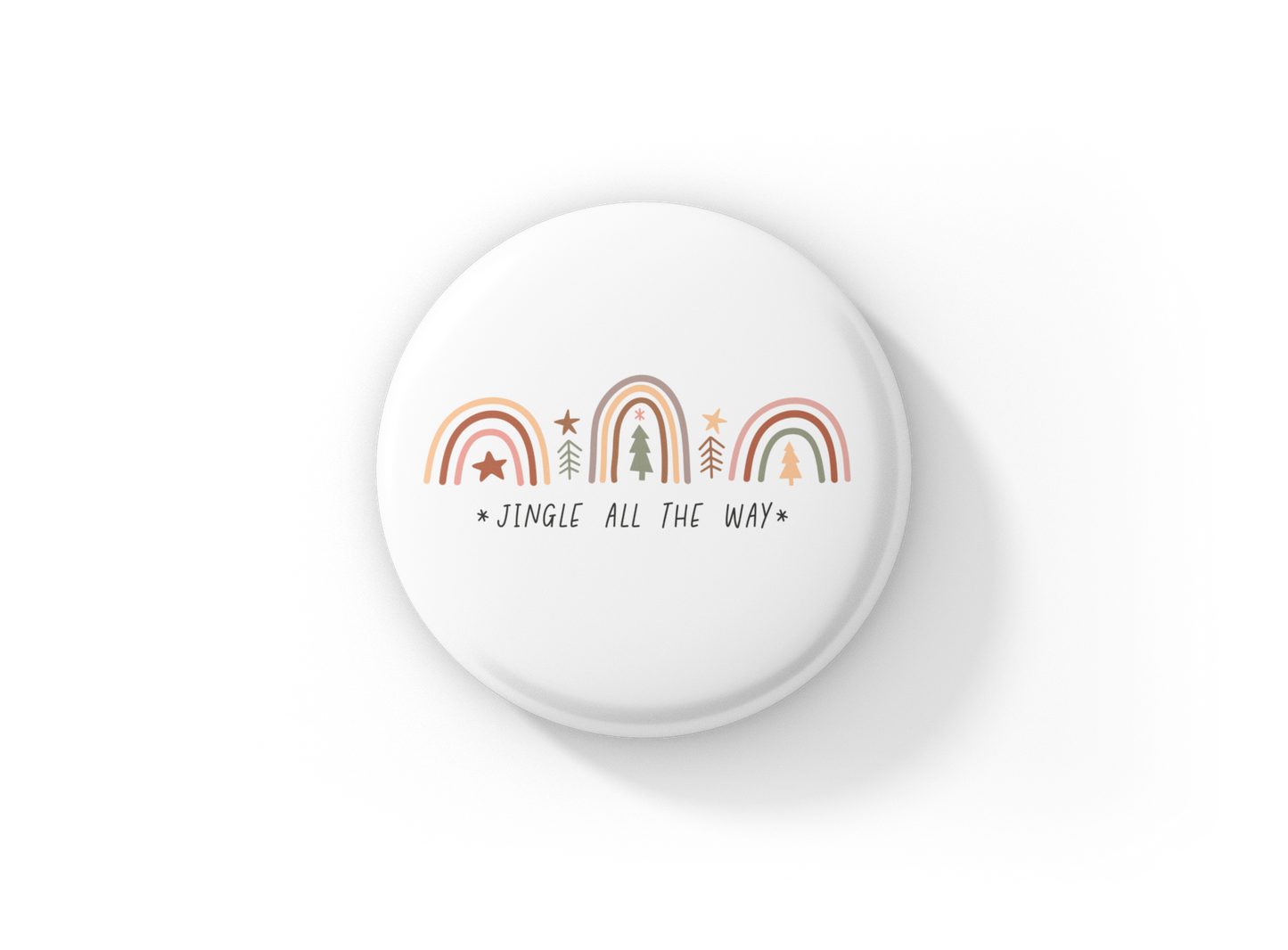 Jingle All the Way Pin Back Button, Magnet