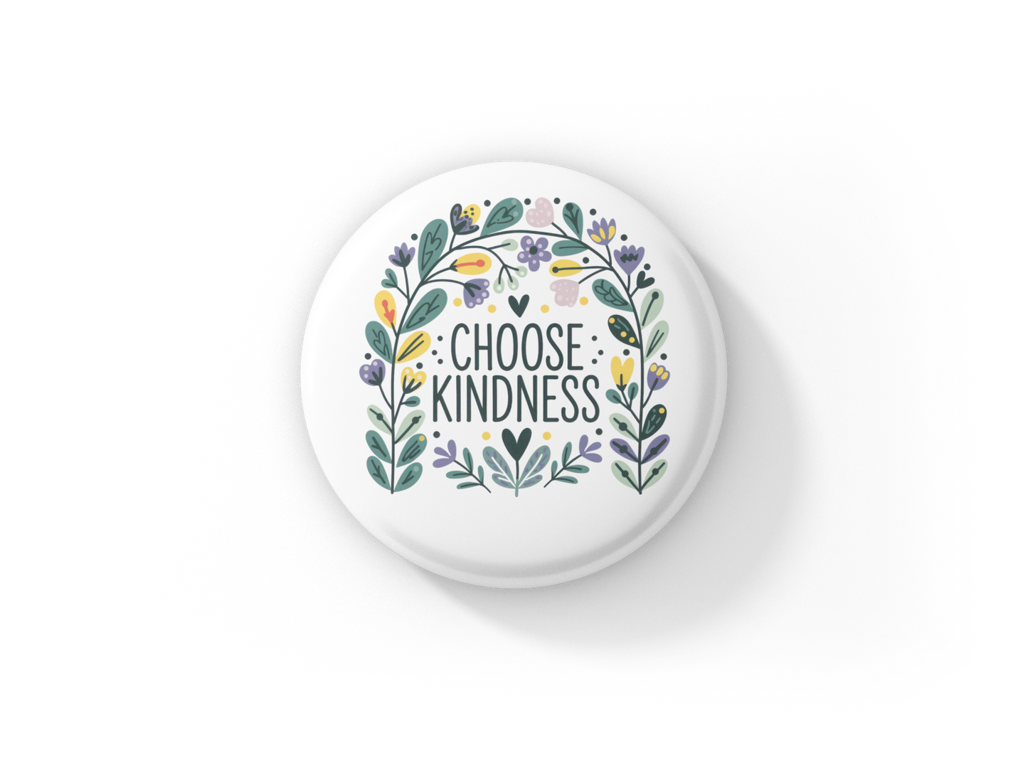 Choose A Kindness Rainbow Pin Pin Back Button, Magnet