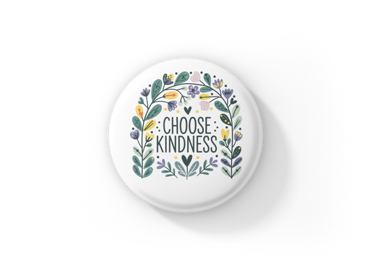 Choose A Kindness Rainbow Pin Pin Back Button, Magnet