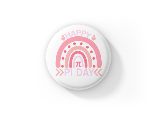 Happy Pi Day Pin Back Button, Magnet