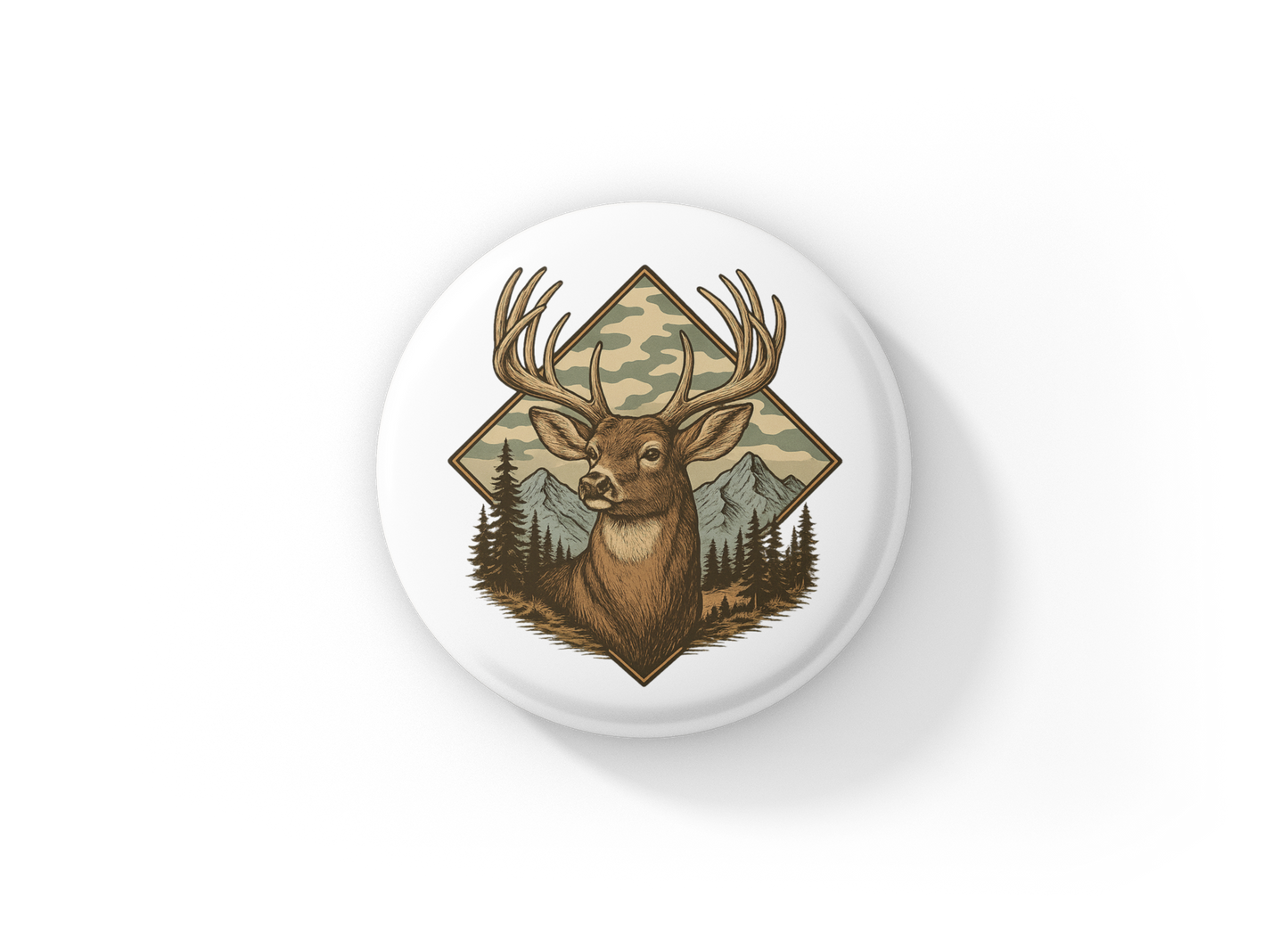 Deer Pin Back Button, Magnet