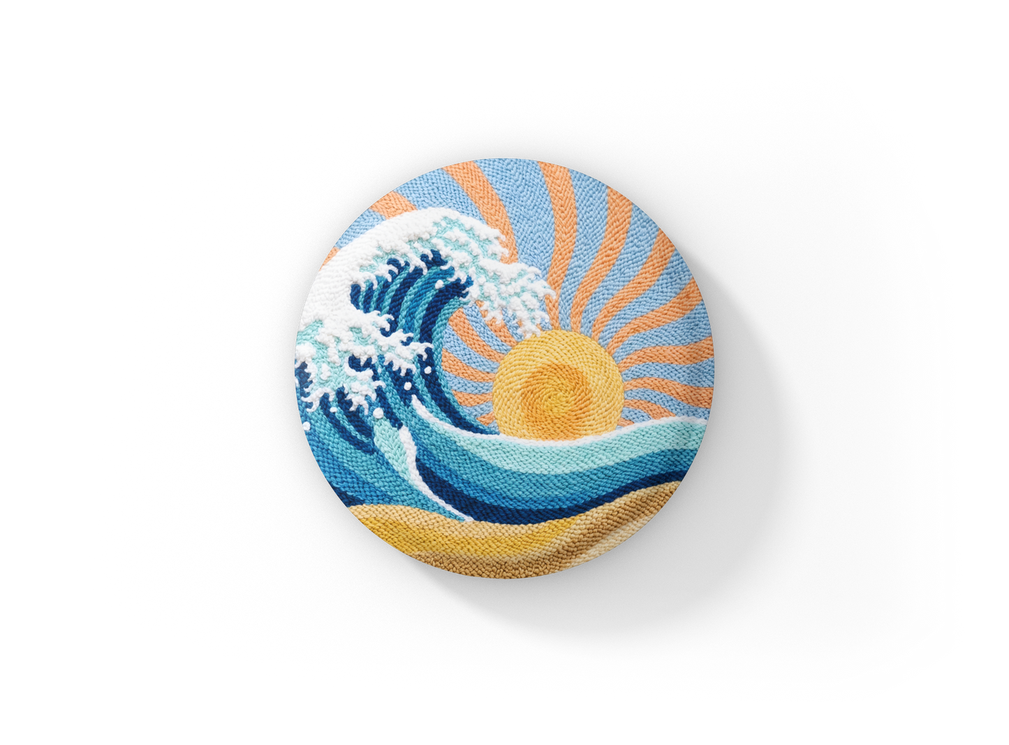 Sun and Surf Pin Back Button, Magnet