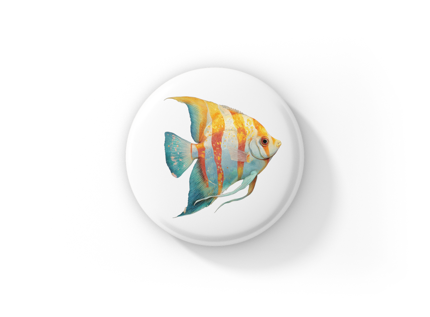 Tropical Fish Pin Back Button, Magnet
