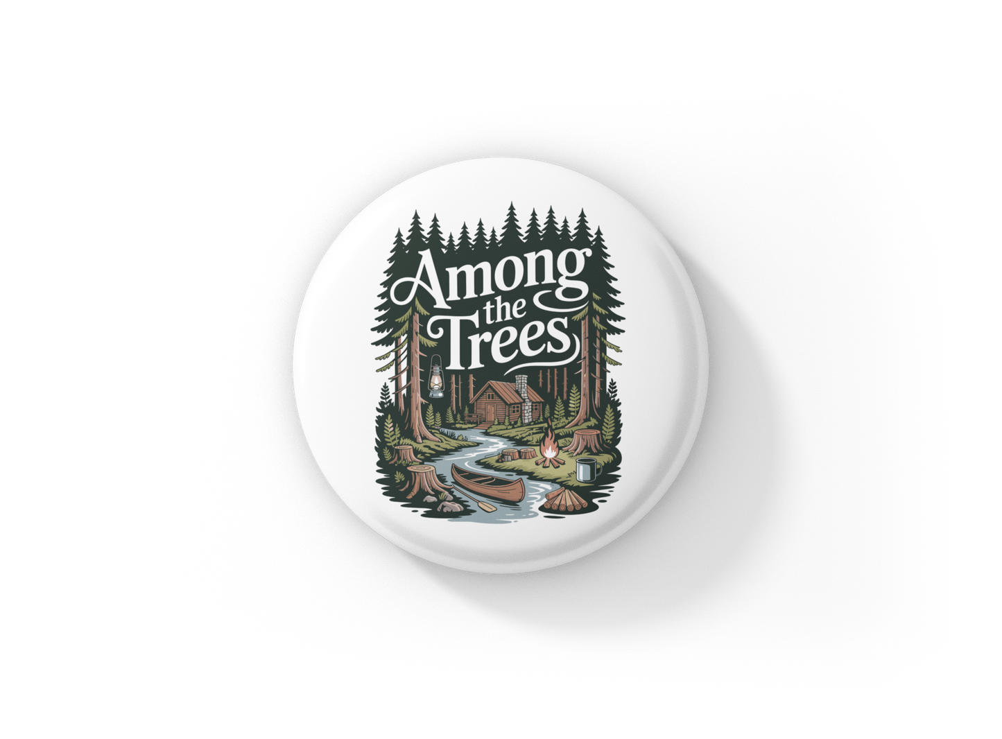 Among The Trees Pin Back Button, Magnet