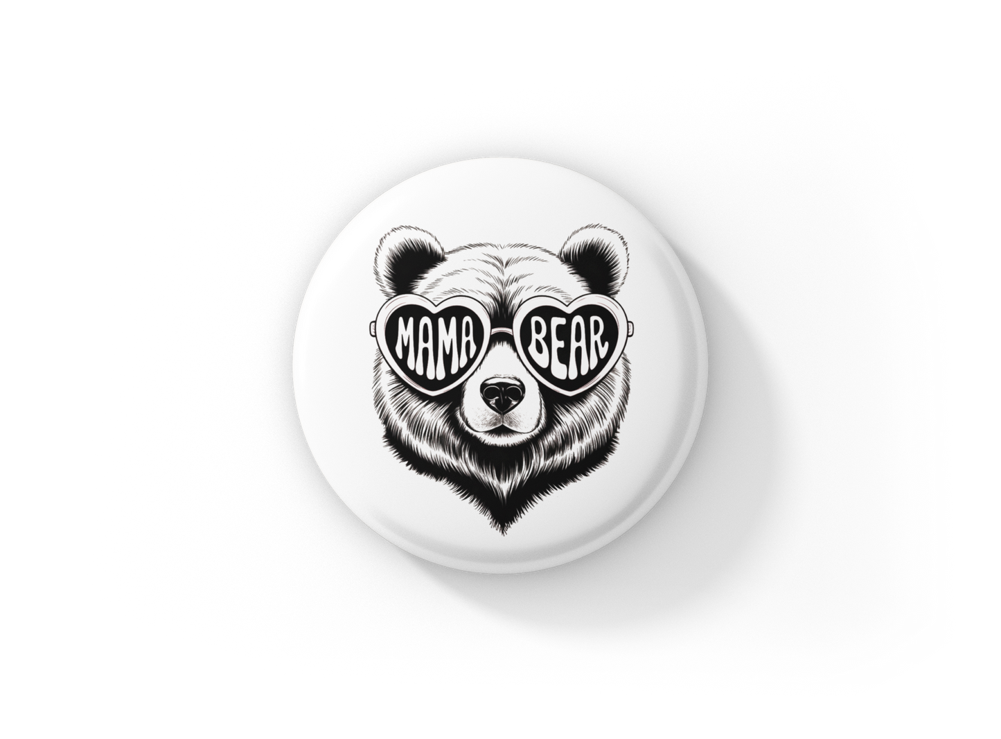 Mama Bear Pin Back Button, Magnet