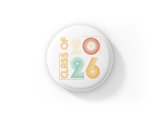 Class Of 2026 Pin Pin Back Button, Magnet