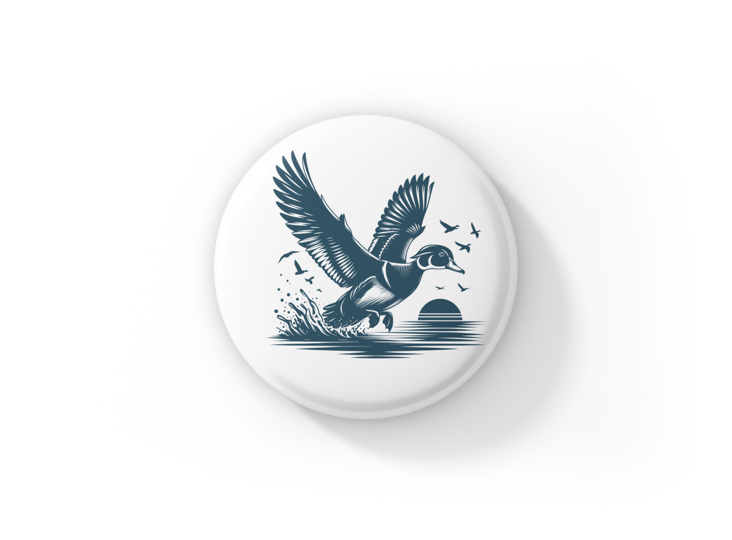 Wood Duck Pin Back Button, Magnet