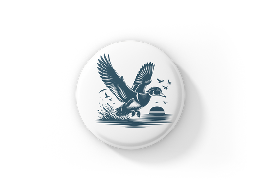 Wood Duck Pin Back Button, Magnet
