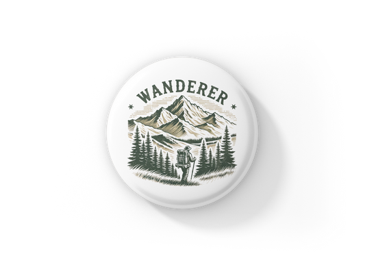 Wander Pin Back Button, Magnet