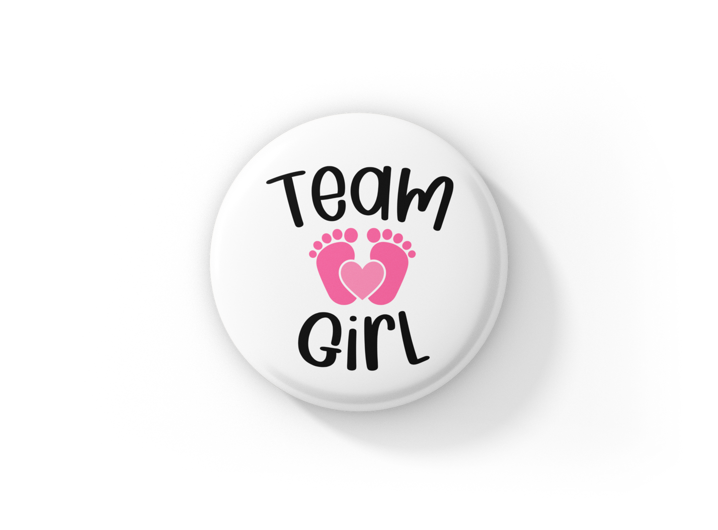 Team Girl Pin Back Button, Magnet