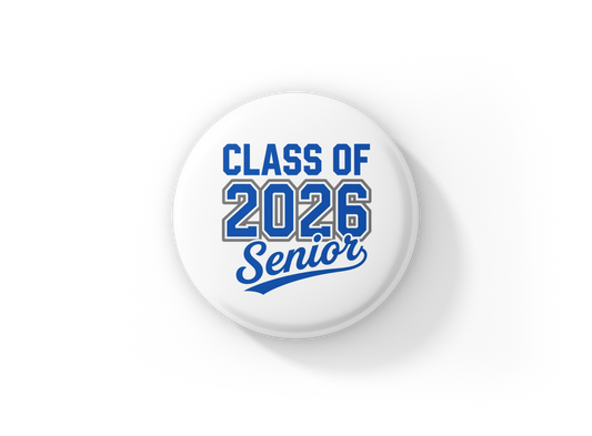 Class Of 2026 Senior Pin Pin Back Button, Magnet