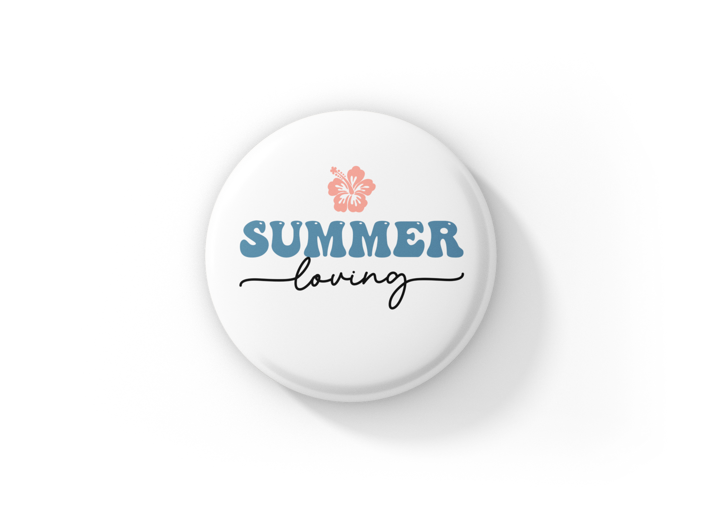 Summer Loving Pin Back Button, Magnet
