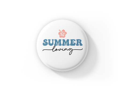 Summer Loving Pin Back Button, Magnet