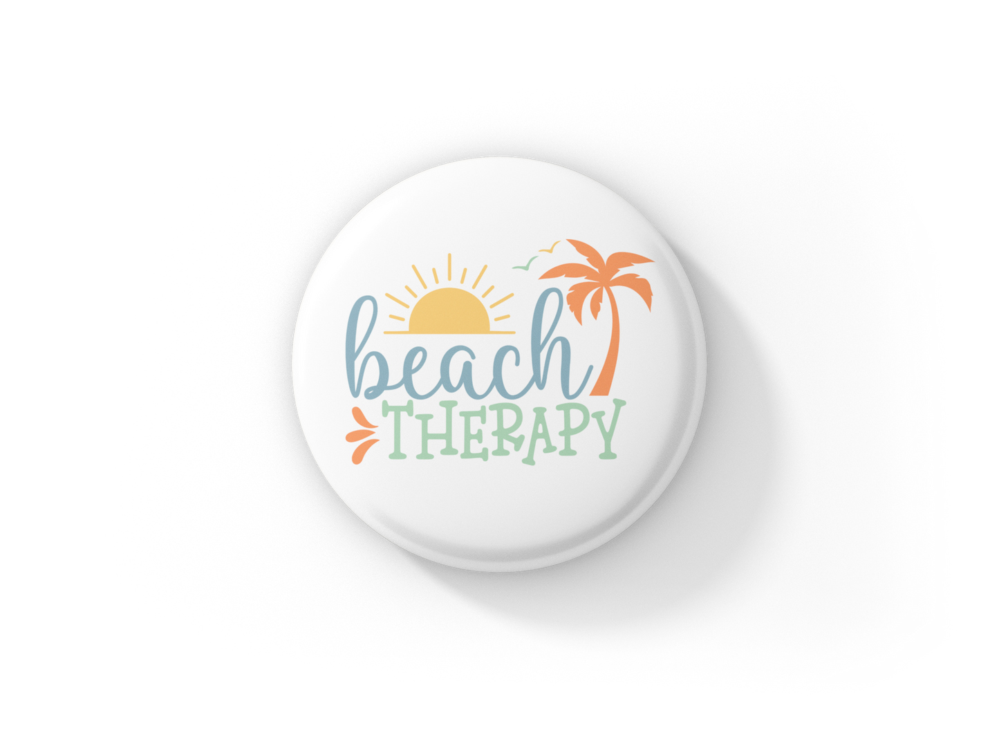Beach Therapy Pin Back Button, Magnet