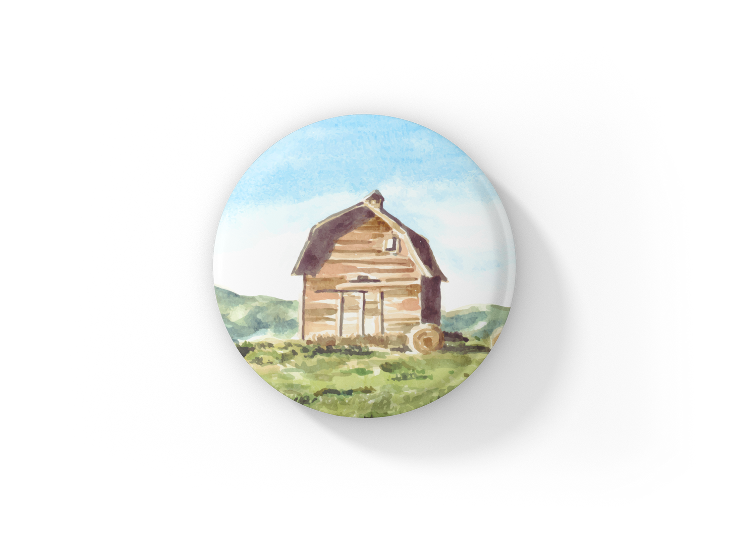 Barn Pin Back Button, Magnet, Keychain