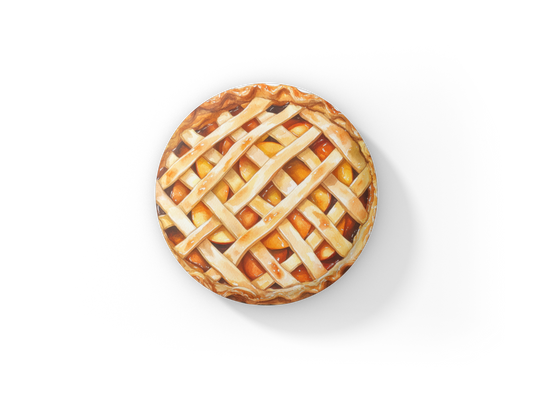 Peach Pie Pin Back Button, Magnet
